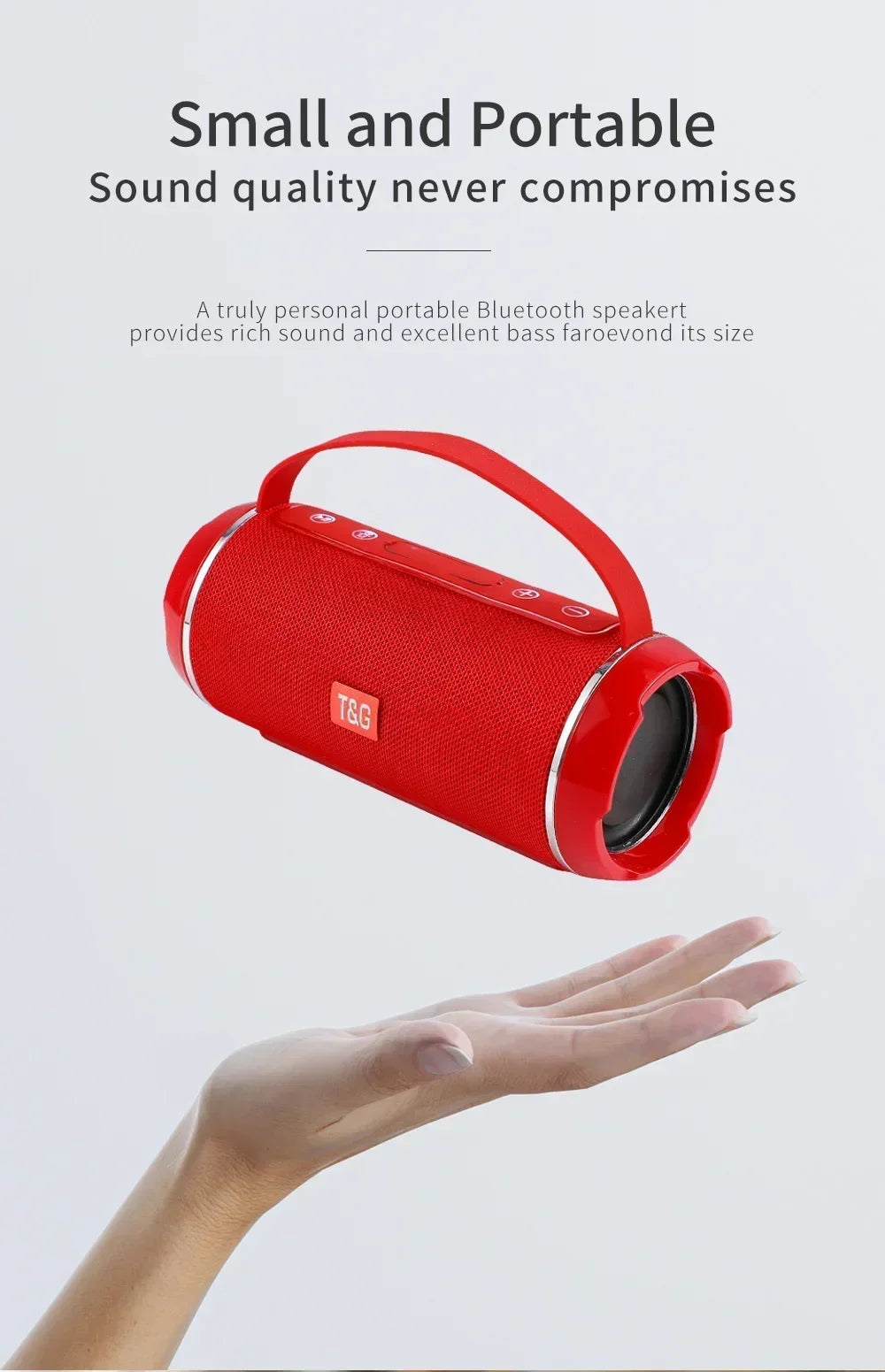 TG116c Bluetooth Speaker TWS Wireless Waterproof Subwoofer